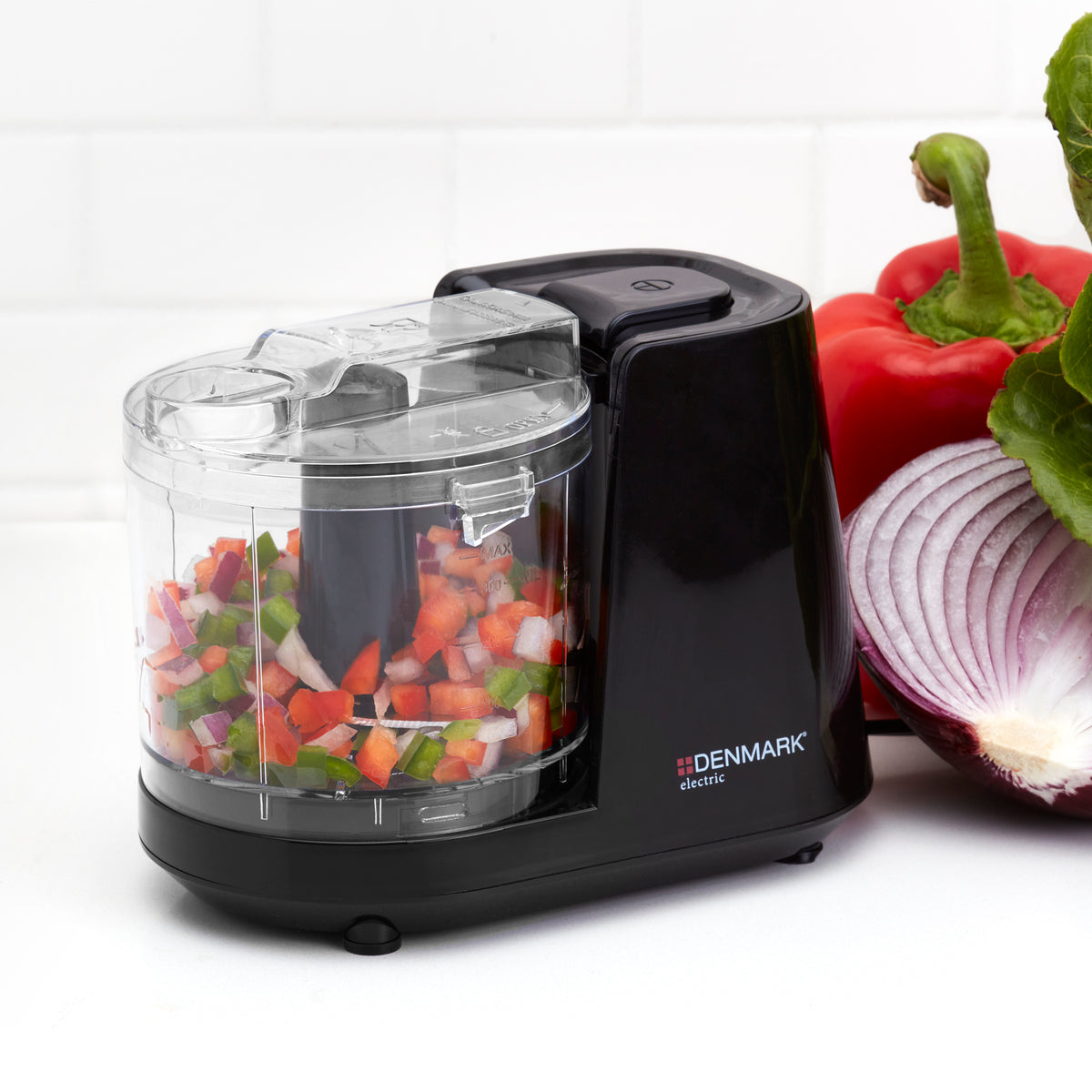 1.5-Cup Food Chopper Processor with One-Touch Pulse Control, Black