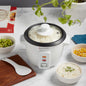 4-Cup Electric Rice Cooker with Non-Stick Removable Pot, White