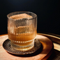 Gold Rim Double Old-Fashioned Drinking Rocks Glasses, Set of 4