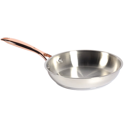 10-Piece Stainless Steel Cookware Set with Rose Gold