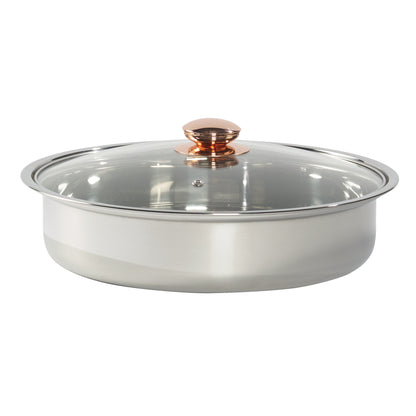 4-Quart Stainless-Steel Chafing Dish with Rose Gold, 8-Piece Set