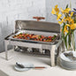 9.5-Quart Stainless-Steel Chafing Dish with Rose Gold, 6-Piece Set