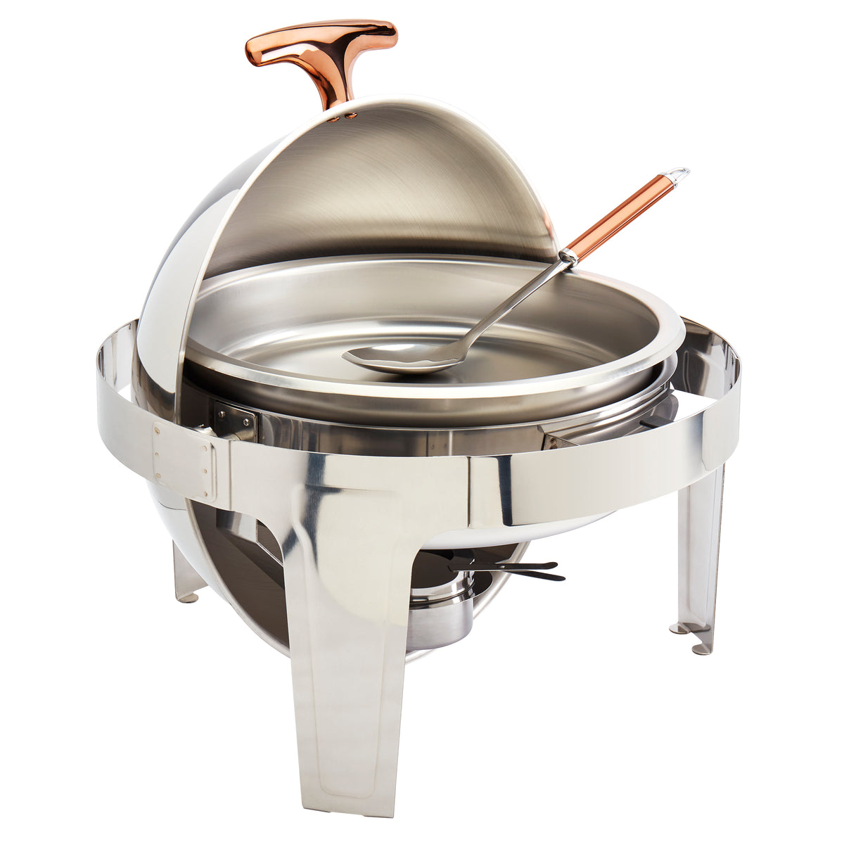 6.3-Quart Stainless-Steel Chafing Dish with Rose Gold, 5-Piece Set
