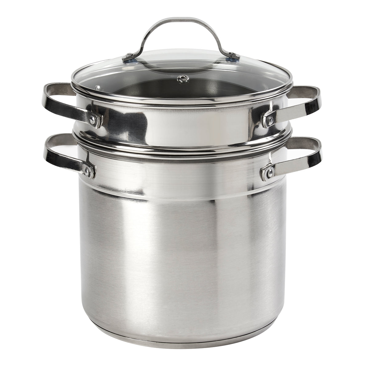 6-Quart Stainless Steel Multi Cooker Stock Pot with Steamer Insert