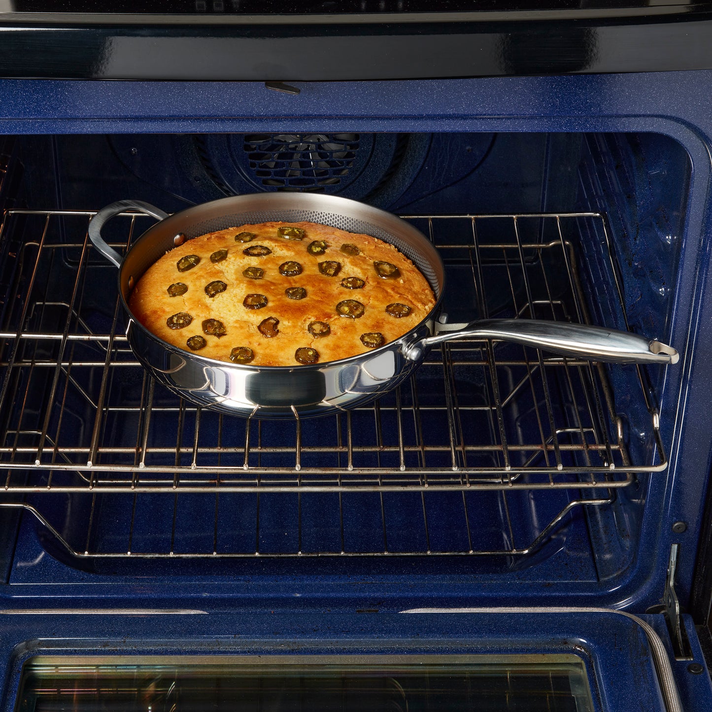 11.25" Titanium Sauté Pan with GeoGlide™ Surface & Glass Lid, Silver
