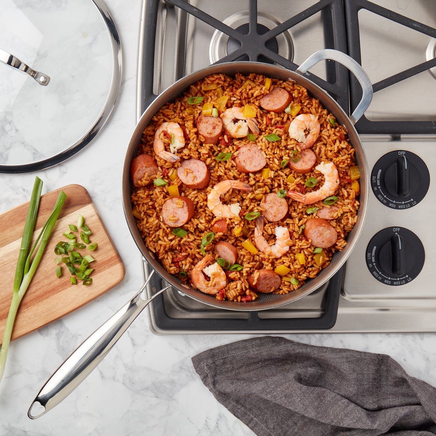 11.25" Titanium Sauté Pan with GeoGlide™ Surface & Glass Lid, Silver