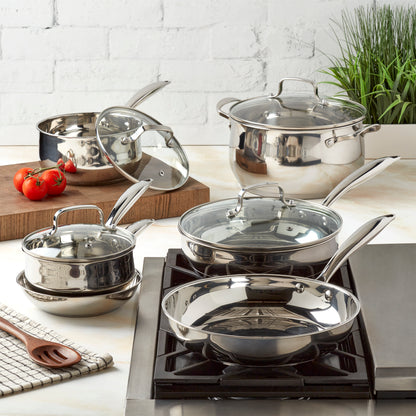 10-Piece Stainless Steel Cookware Set