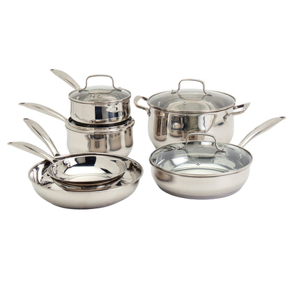 10-Piece Stainless Steel Cookware Set