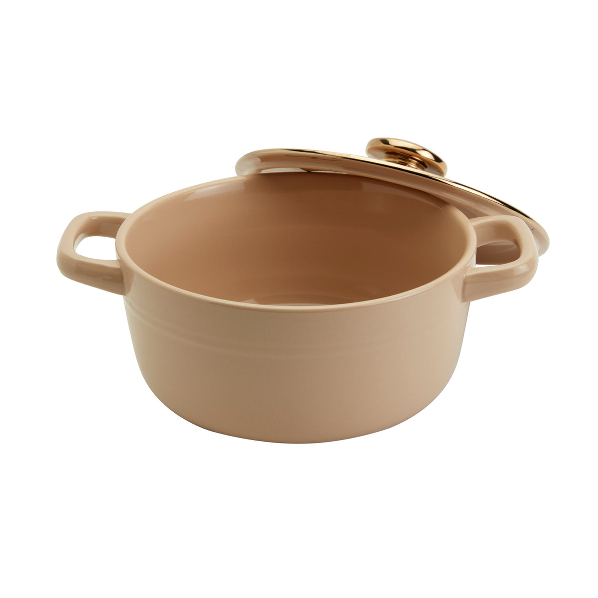 2-Quart Stoneware Casserole Pan Baking Dish, Cappuccino