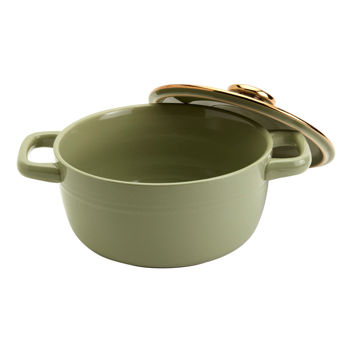 2-Quart Stoneware Casserole Pan Baking Dish, Matcha Green
